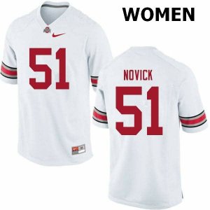 Women's Ohio State Buckeyes #51 Brett Novick White Nike NCAA College Football Jersey Online CBC1744KR